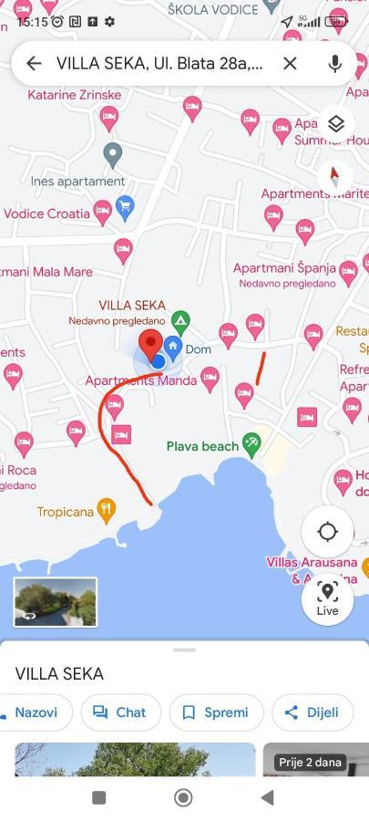 Apartmani Seka Vodice Zewnętrze zdjęcie